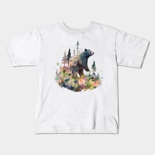 bear at forest Kids T-Shirt